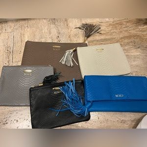 Gigi New York Clutches with MMS Embroidery